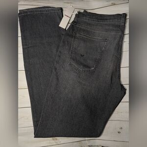 HUDSON BLAKE SLIM STRAIGHT ZIP FLY JEANS GREY